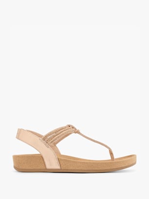 Graceland Toe thong sandal Beige