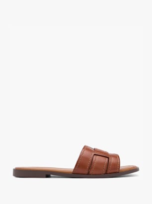 5th Avenue Flache Pantolette Braun